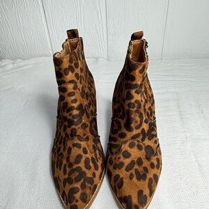 BEAST FASHION Brown Leopard Ankle Booties